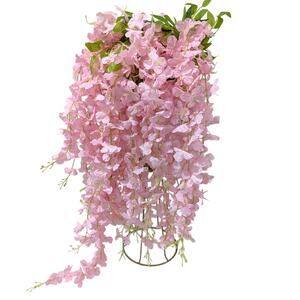 24 Pack Wisteria Fake Hanging Flowers Pink STAND NOT INCLUDED